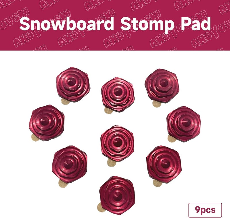 ANDYOUSKI 4-Layer Hexagonal Tapered Studs 18mm Aluminum Snowboard Stomp Pad - 9pcs - Image 2